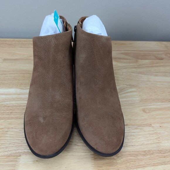Lucky Brand | Brown Bellita Leather Heeled Bootie Size 11 - Picture 1 of 9
